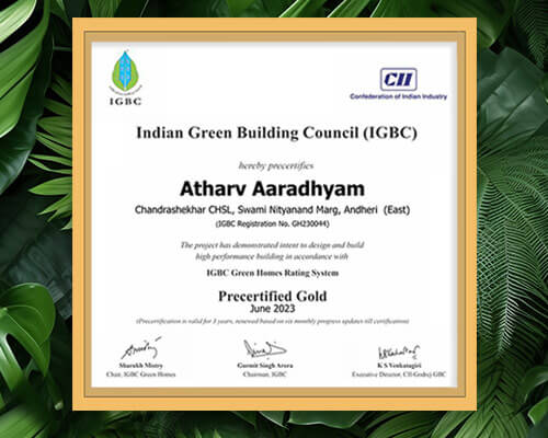 Atharv Aaradhayam IGBC Certificate