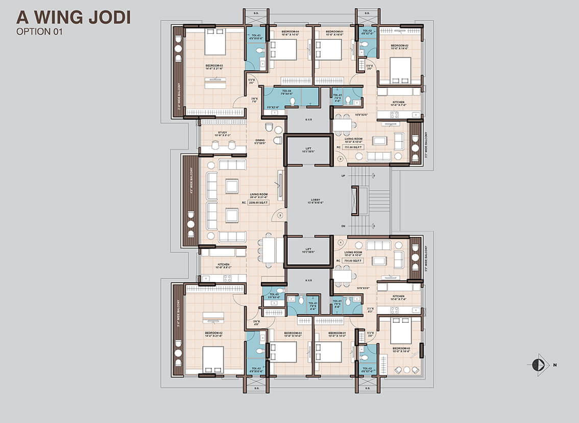atharv navasamaj floor plan 3 A wing Jodi Layout-Image
