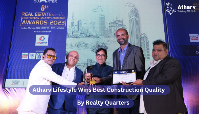 Atharv Lifestyle Wins Best Construction Quality By Realty Quarters