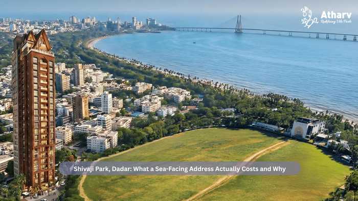 Sea-facing Shivaji Park skyline in Dadar West with Bandra-Worli Sea Link view